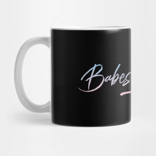 Babes in Scrubs pink and blue text design Mug